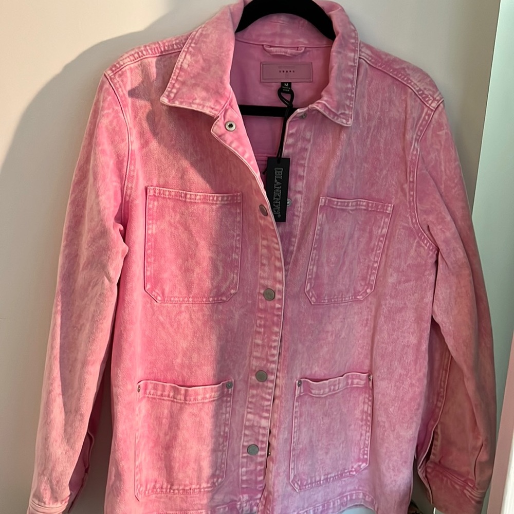 BlankNYC pink denim shacket